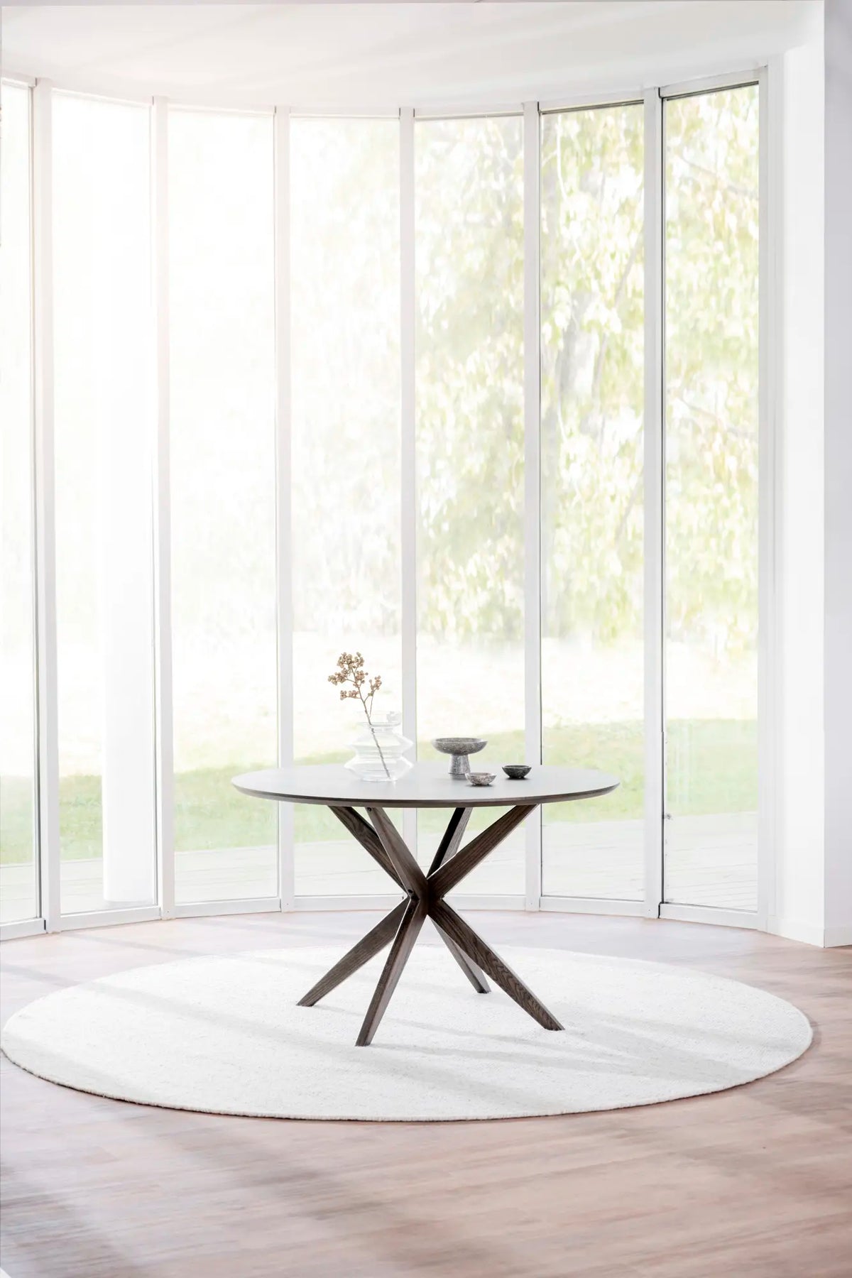 
Tavolo da pranzo rotondo “Calverton” Ø 120 cm - Rovere Marrone scuro