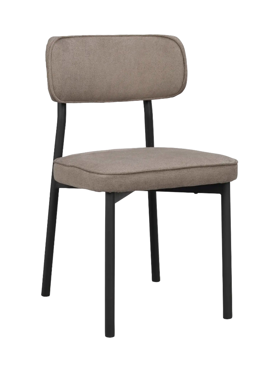 
Chaise design durable « Paisley » - Noir/Gris-brun