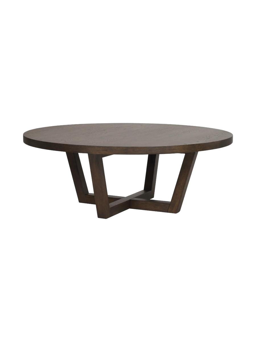 
Large Coffee Table "Boxford" Ø 110 cm - Oak Dark Brown