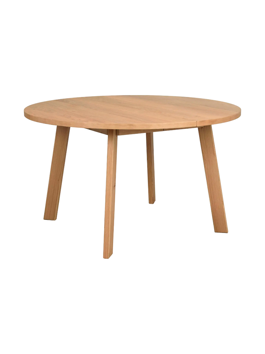 
Extendable Solid Wood Dining Table "Glenside", 130-230 x 130 cm - Oak Natural - Ø 130 cm