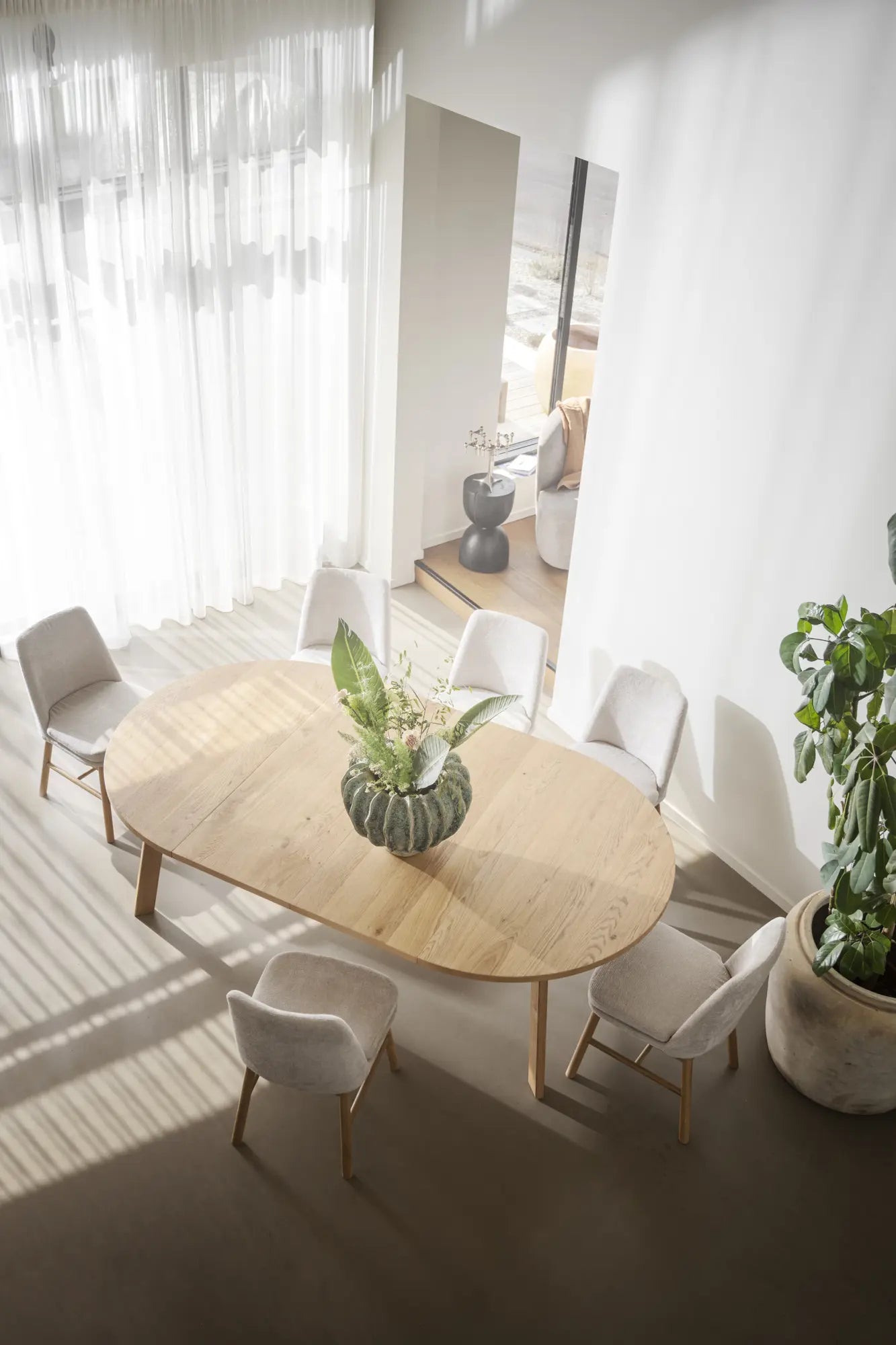 
Extendable Solid Wood Dining Table "Glenside", 130-230 x 130 cm - Oak Natural - With two extension leaves, 130 x 230 cm