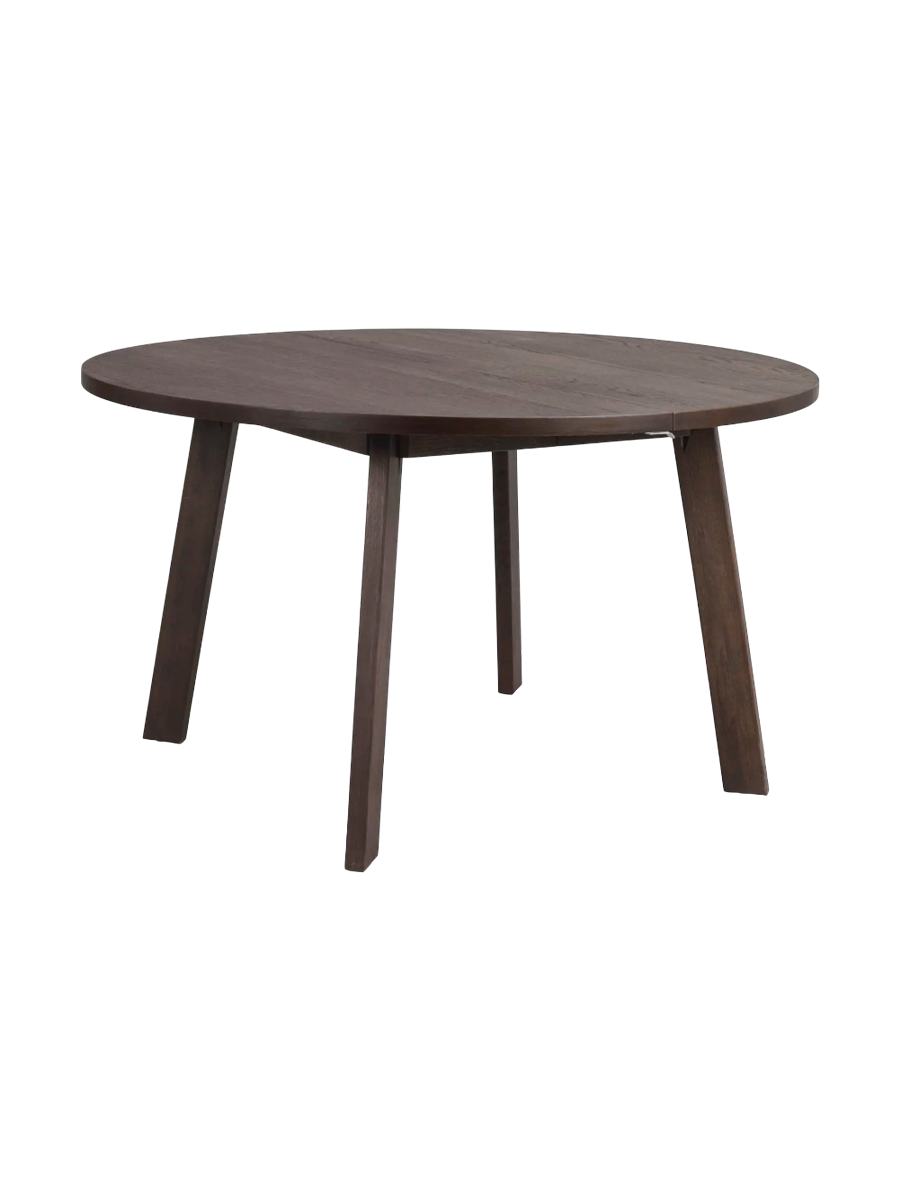 
Ausziehbarer Massivholz Esstisch „Glenside“, 130-230 x 130 cm - Eiche Dunkelbraun - Ø 130 cm
