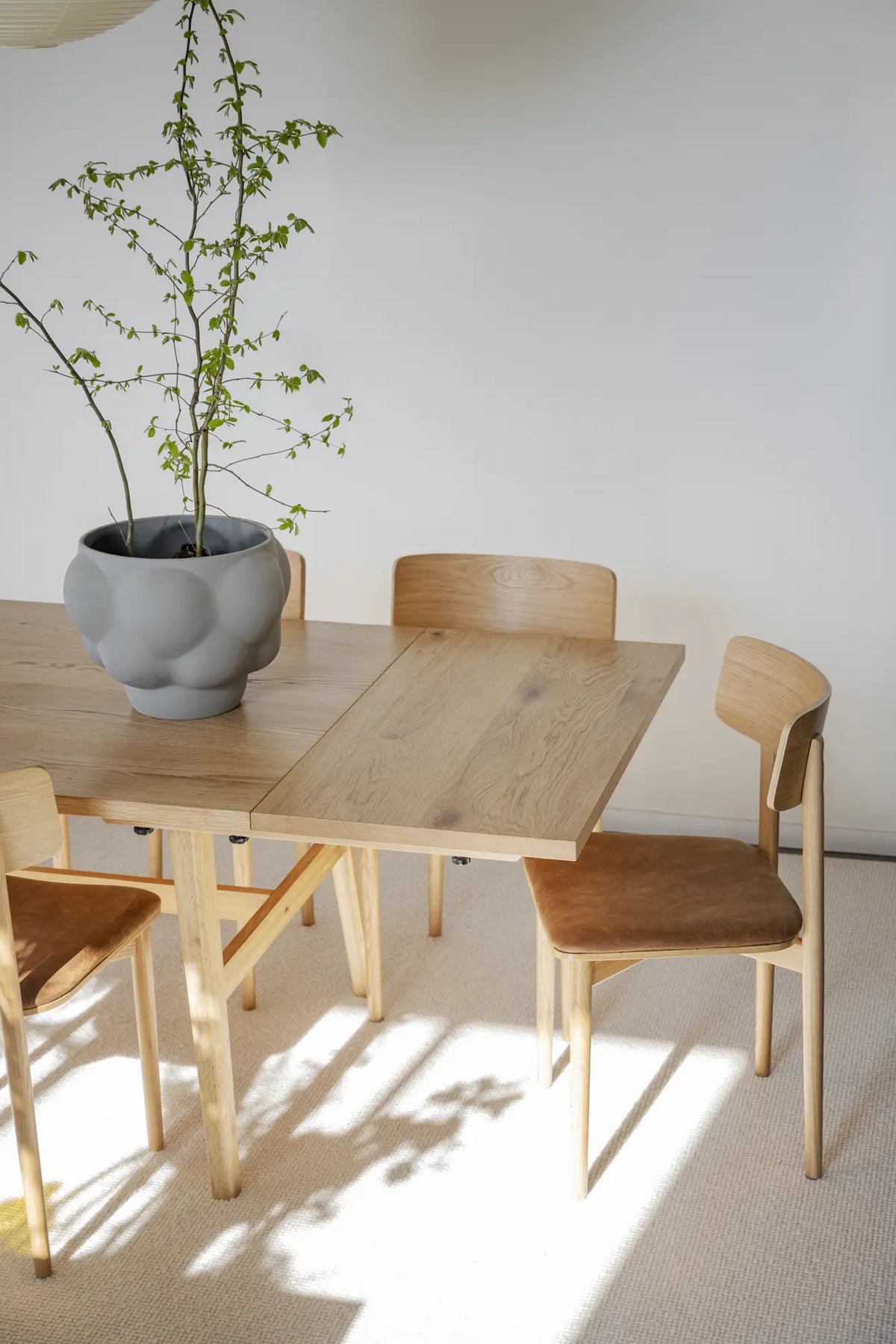 
Ausziehbarer Massivholz Esstisch „Plainfield“, 220-320 x 100 cm - Eiche Natur - Mit zwei Verlängerungsplatte, 280 x 90 cm