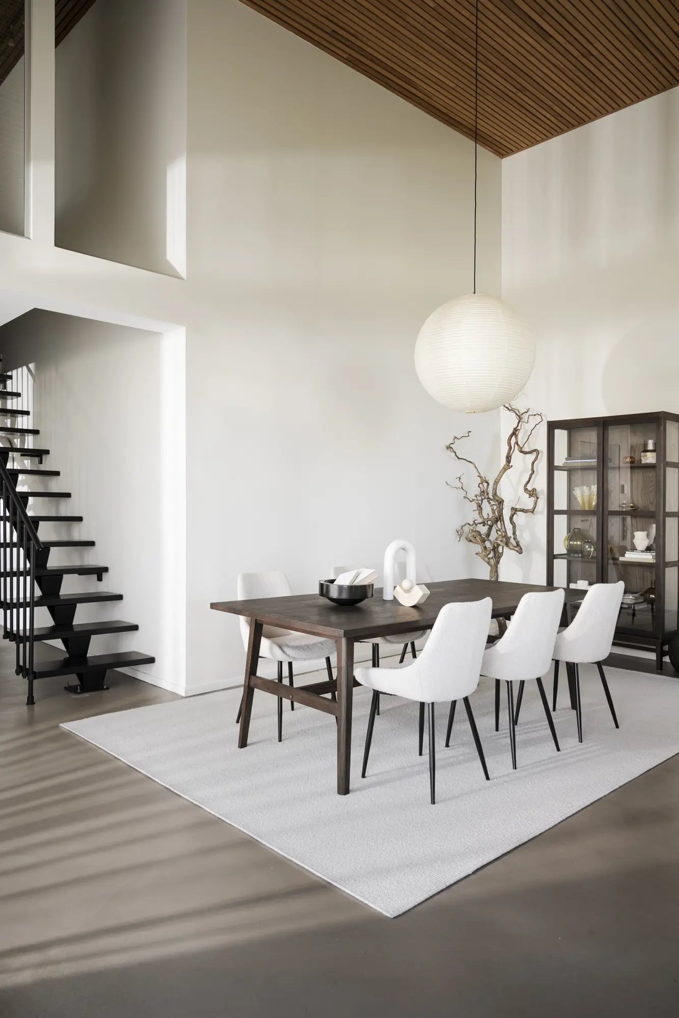 
Extendable Solid Wood Dining Table "Plainfield", 220-320 x 100 cm - Dark Brown Oak - 220 x 100 cm