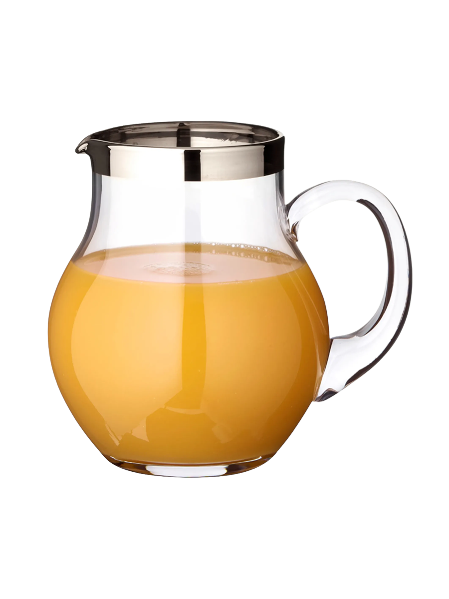 
Hand-blown pitcher "Olivia," crystal glass with platinum rim - 1000 mL