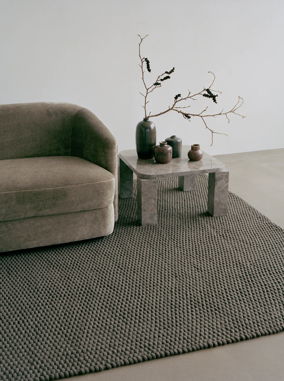 
Designer rug "Knot", various sizes - Warm Brown / 300 x 400 cm