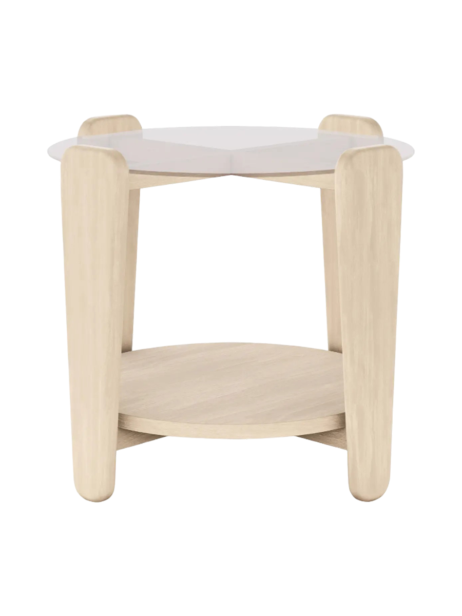 
Massivholz Beistelltisch „Arran“ Ø 52 cm - Eiche hell