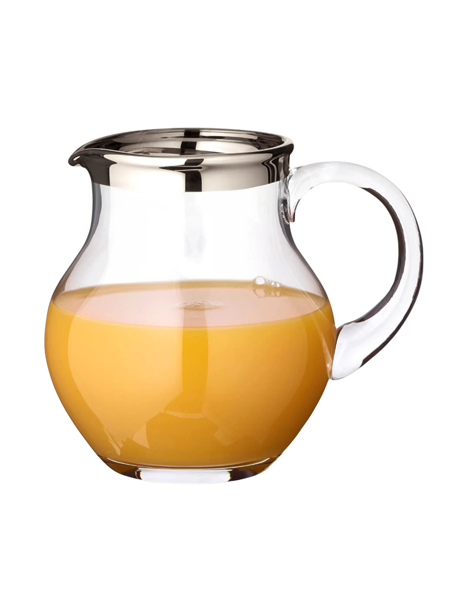 
Hand-blown pitcher "Olivia," crystal glass with platinum rim - 1500 ml
