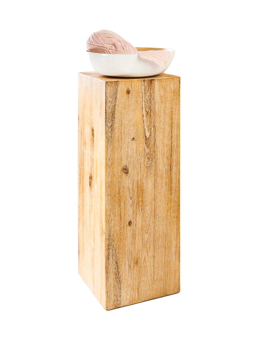 
Colonne décorative et porte-plantes « Columna » en bois massif - Hauteur 75 cm
