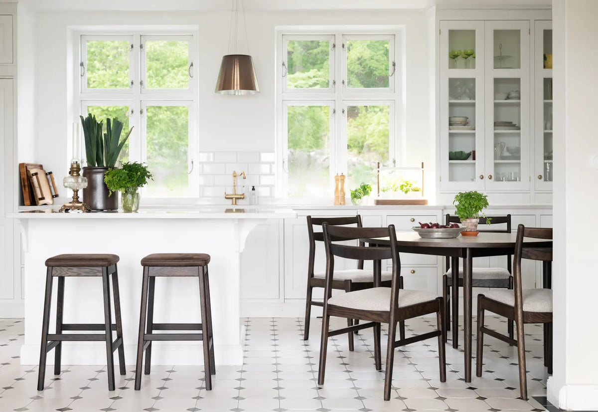 
Tavolo da pranzo rotondo di design “Fairmont”, Ø 120 cm - Rovere Marrone scuro
