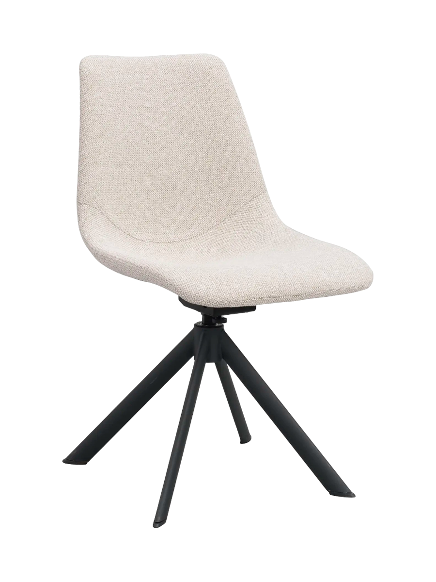 
360° Swivel Designer Chair "Dunmore" - Light beige