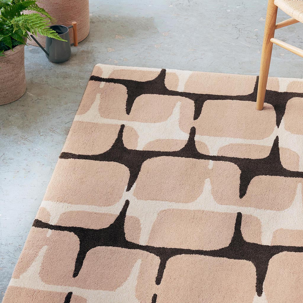 
Tapis en laine design « Going Lohko » - tufté à la main - 120 x 180 cm / Crème de nuit