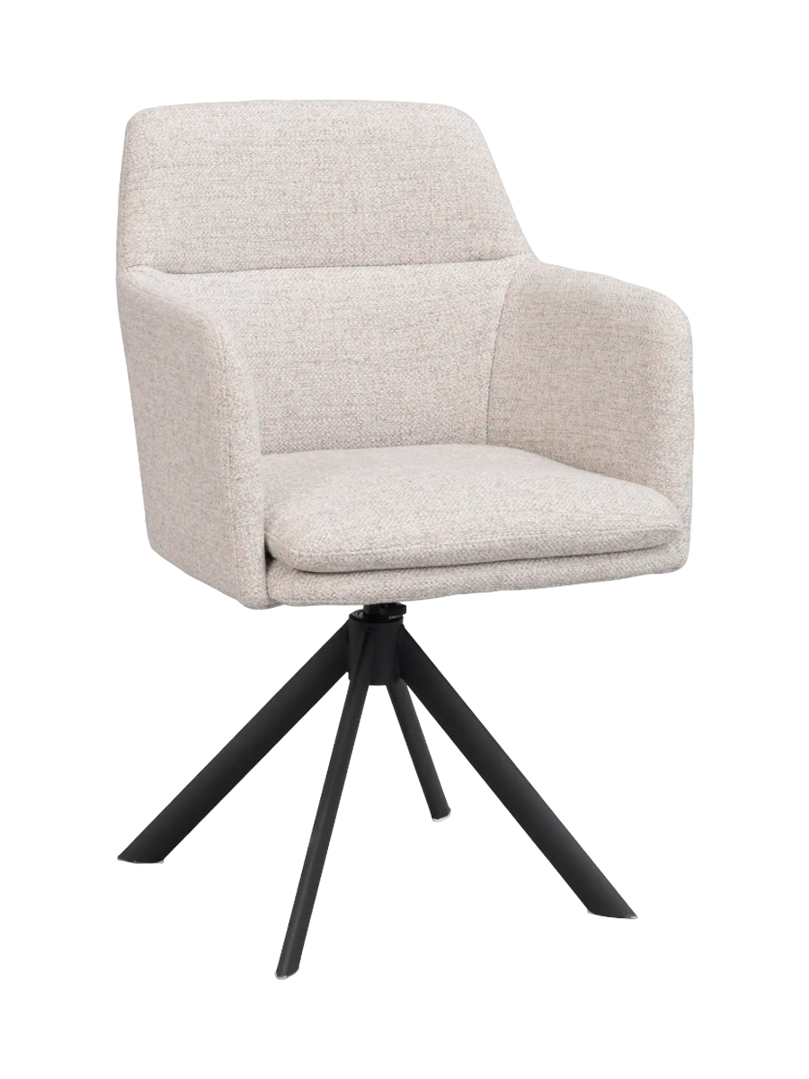 
360° Swivel Designer Armchair "Gladstone" - Light beige