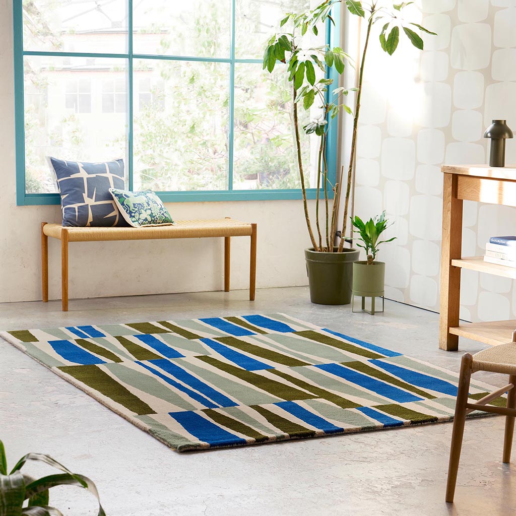 
Tapis en laine design « Saku Olive » – tufté à la main - 120 x 180 cm