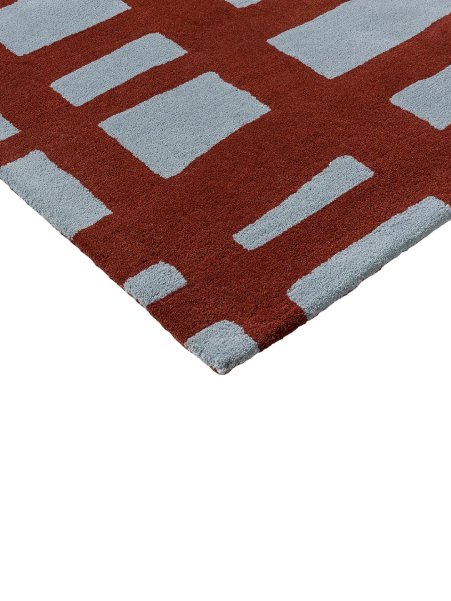 
Tapis en laine design « Arlo Brick » – tufté à la main - 160 x 230 cm