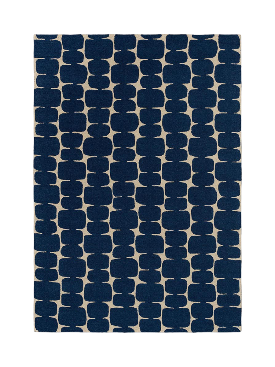 
Tapis design en laine « Little Lohko » - tufté à la main - 120 x 180 cm / Indigo