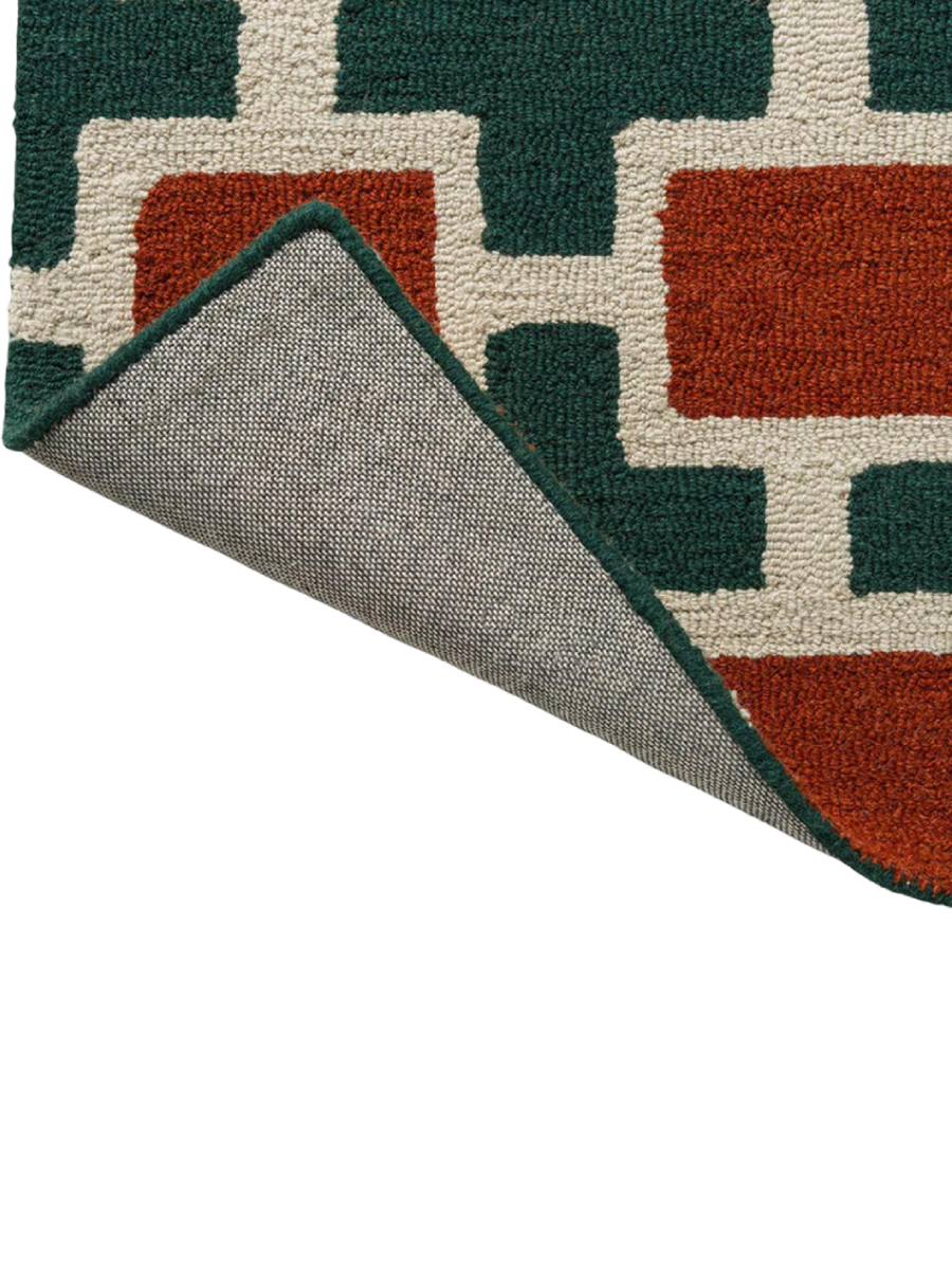
Tapis en laine design « Hatch Rust » – tufté à la main - 160 x 230 cm