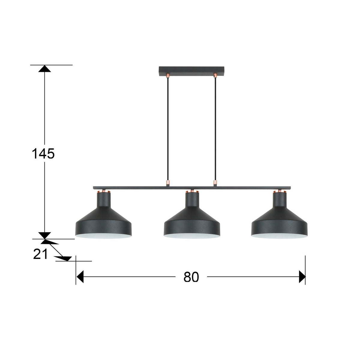 
Design pendant light “Irias”, 3-light