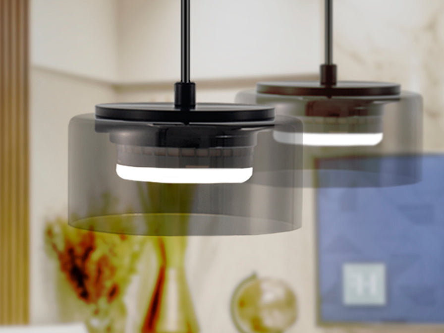
LED Design Hängelampe „Olaia“ 1-flammig - Schwarz