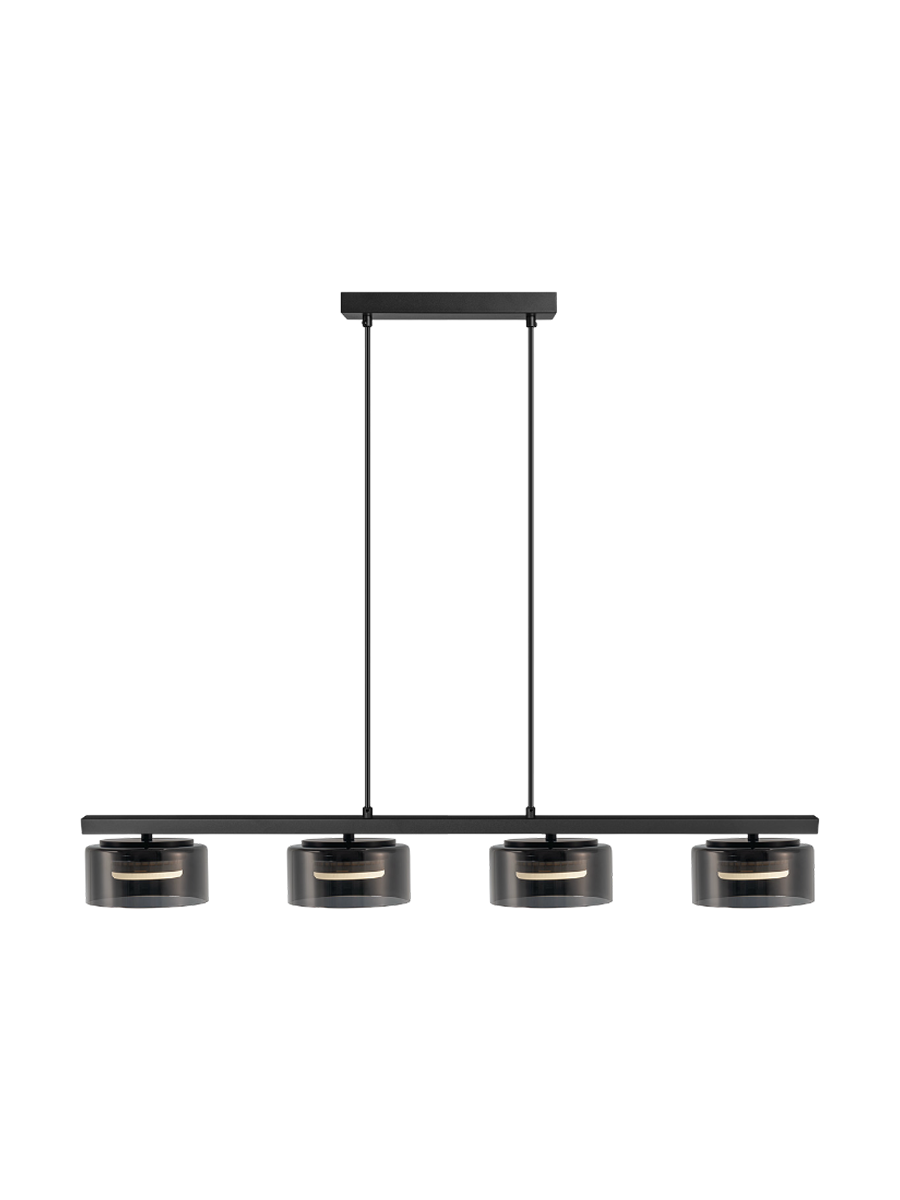 
LED Designer Pendant Light “Olaia”, 4-Light - Black