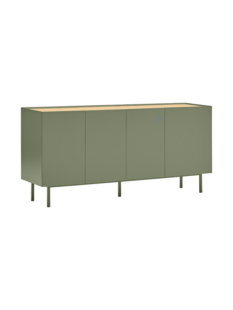 
Design Sideboard „Arista“ - 4-türig - Grün