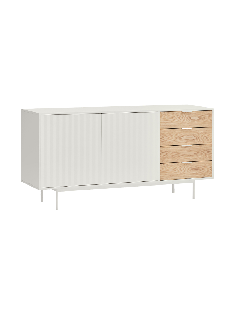 
Designer Sideboard "Sierra" - 160 x 80 cm - White / Oak