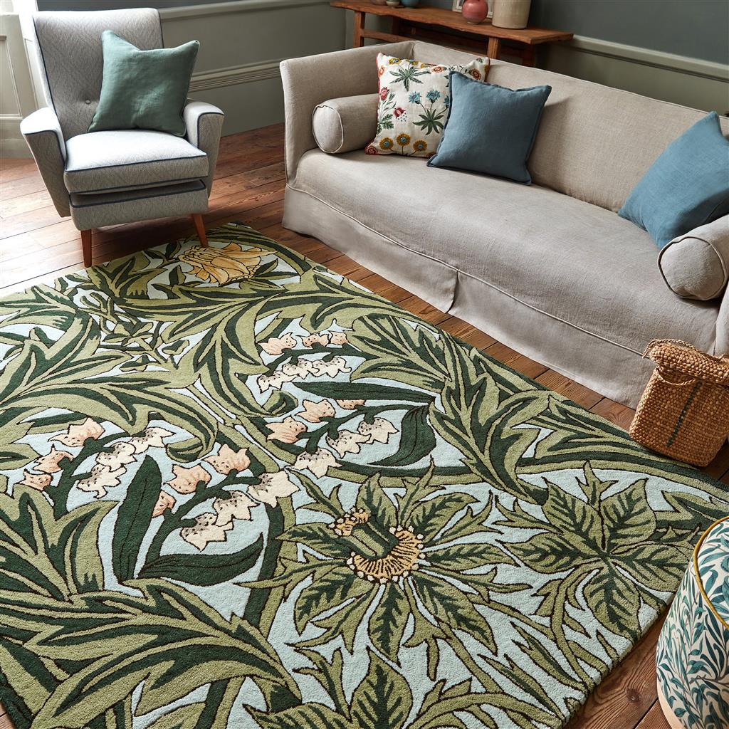 
Tapis design « Morew Bluebell » – tufté main, 100 % pure laine vierge - 140 x 200 cm
