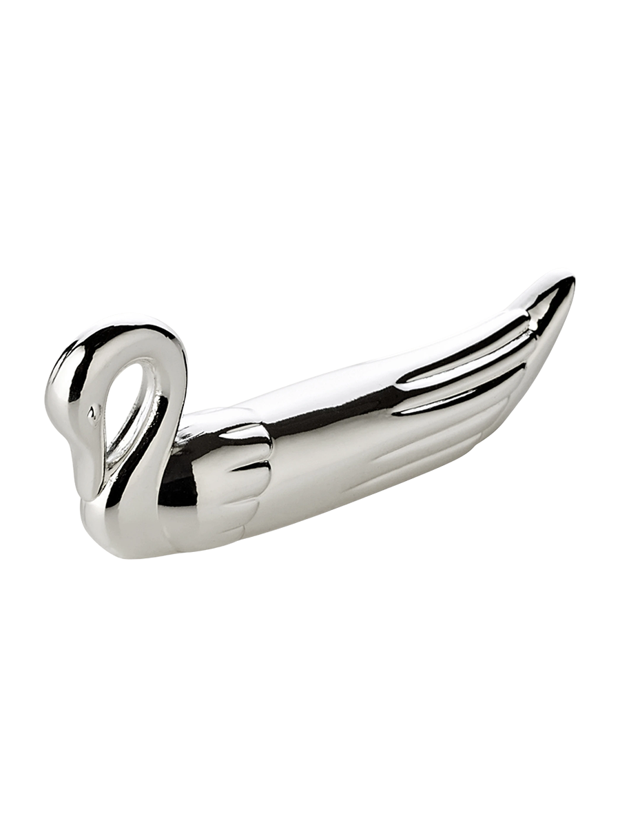 
Set of 6 "Swan" design knife rests, elegantly silver-plated & tarnish-proof