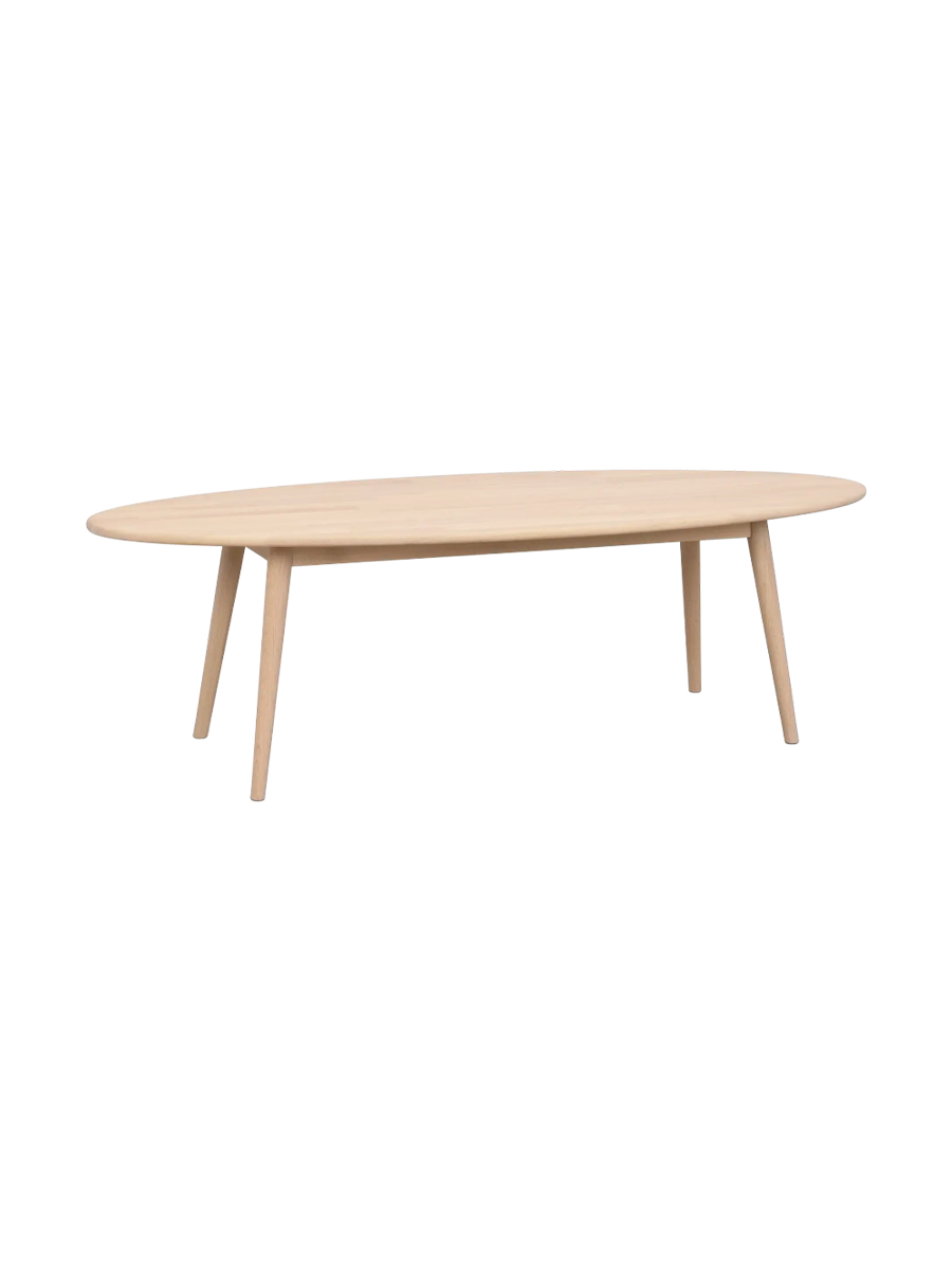 
Ovaler Massivholz Couchtisch „Tompkins“ 150 x 60 cm - Eiche hell