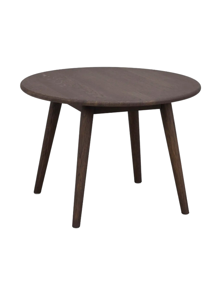 
Massivholz Bestelltisch „Tompkins“ Ø 60 cm - Eiche Dunkelbraun