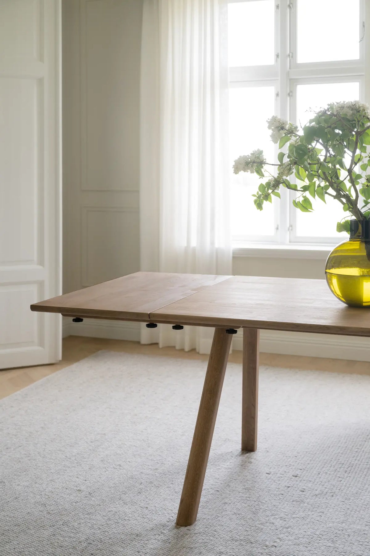 
Ausziehbarer Massivholz Esstisch „Clapperton“, 220-310 x 95 cm - Eiche Natural - Mit zwei Verlängerungsplatten, 310 x 95 cm