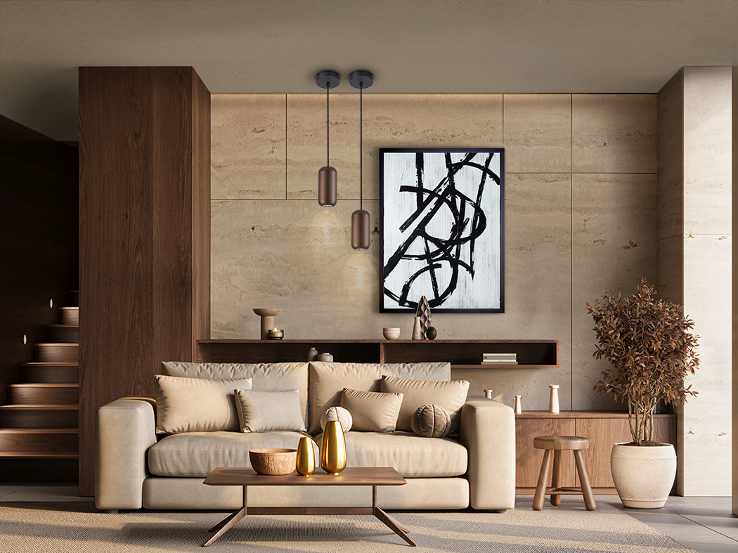 
Suspension design « Nimes », marron, 1 lampe