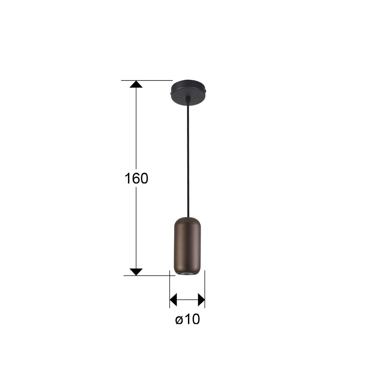 
Suspension design « Nimes », marron, 1 lampe