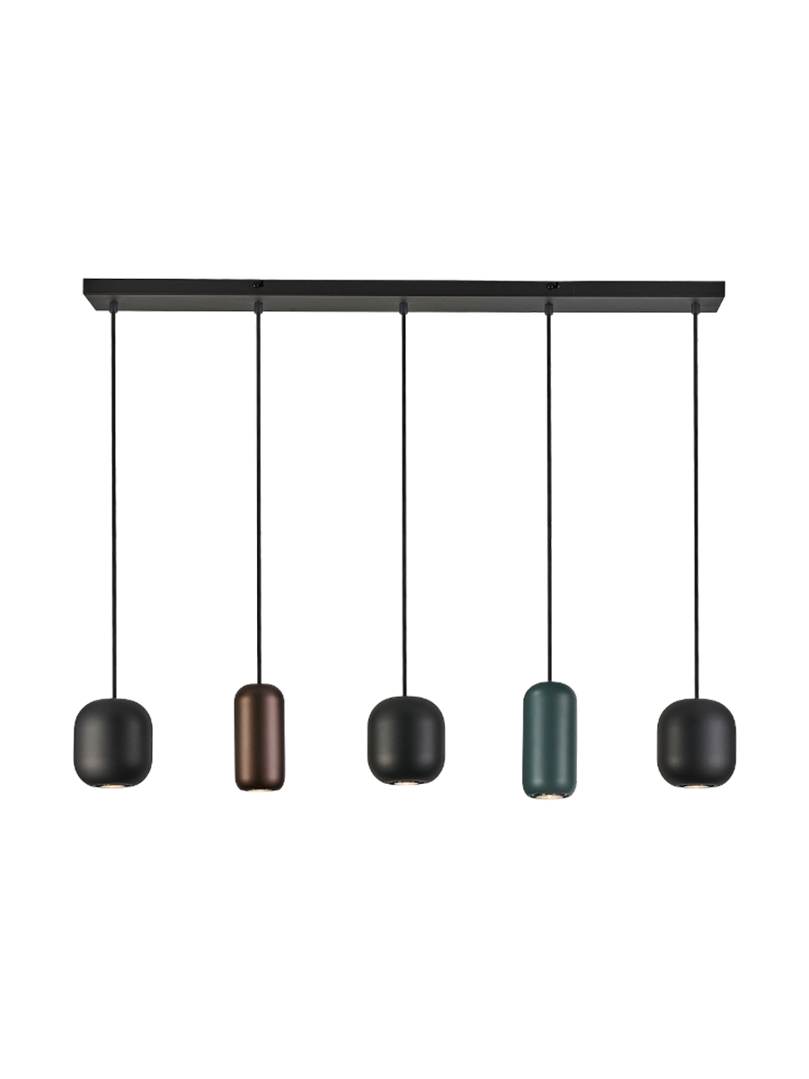 
Design pendant lamp “Nimes,” 5-light
