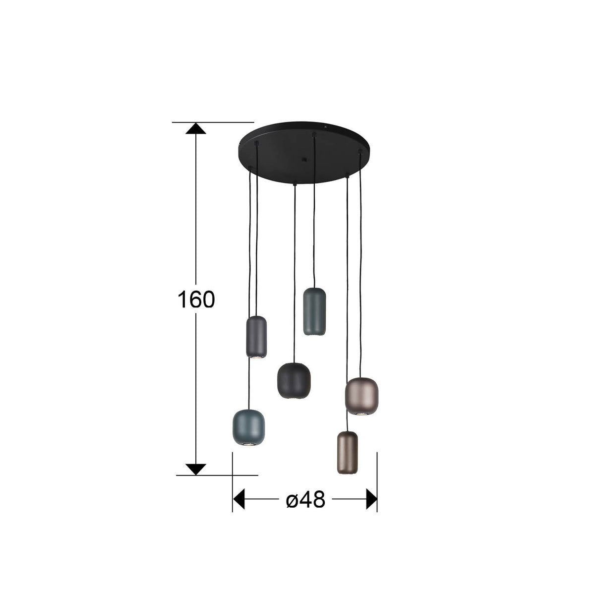 
Suspension design « Nimes » à 6 lampes