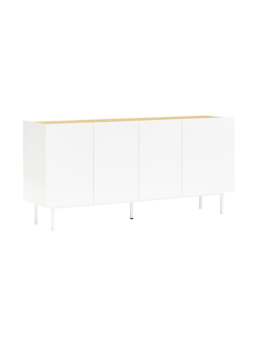 
Design Sideboard „Arista“ - 4-türig - Weiss