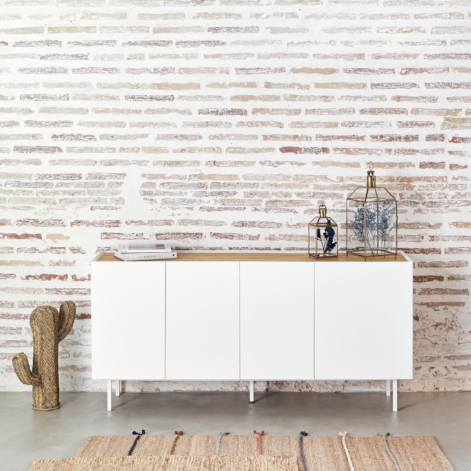 
Design Sideboard „Arista“ - 4-türig - Weiss