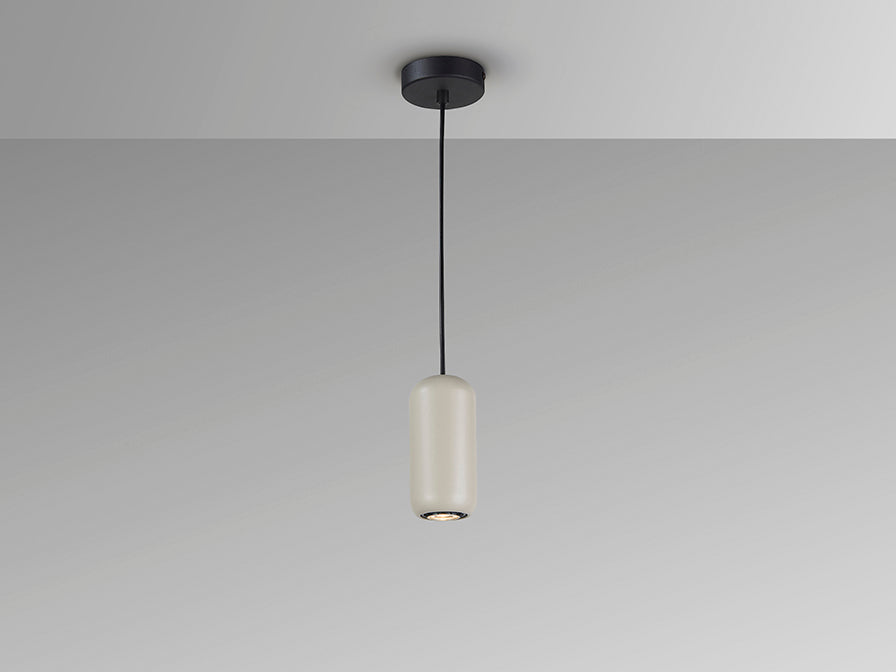 
Suspension design « Nimes », gris clair, 1 lumière