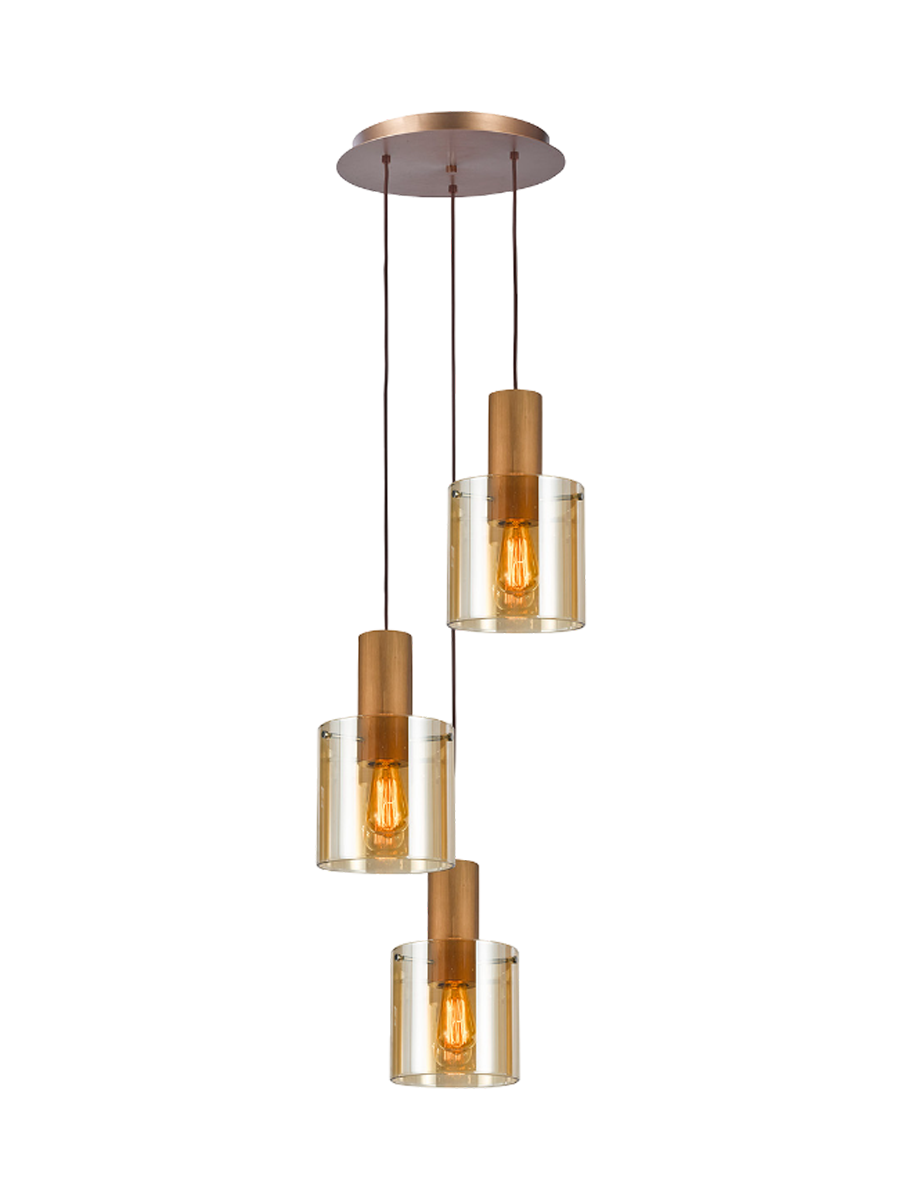 
Design Pendellampe „Venize“ 3-flammig - Schwarz