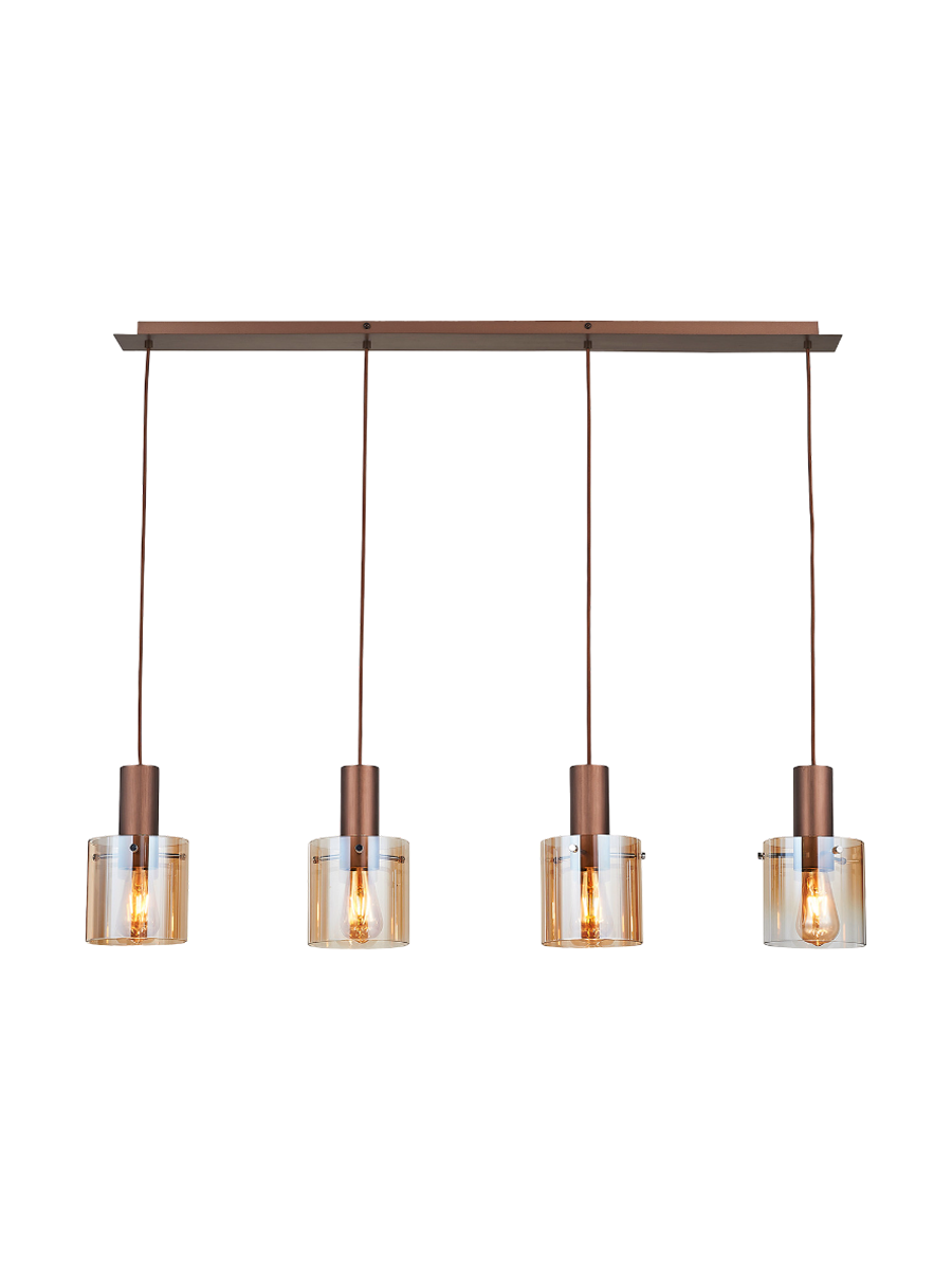 
Suspension design « Venize » à 4 lumières - Noir