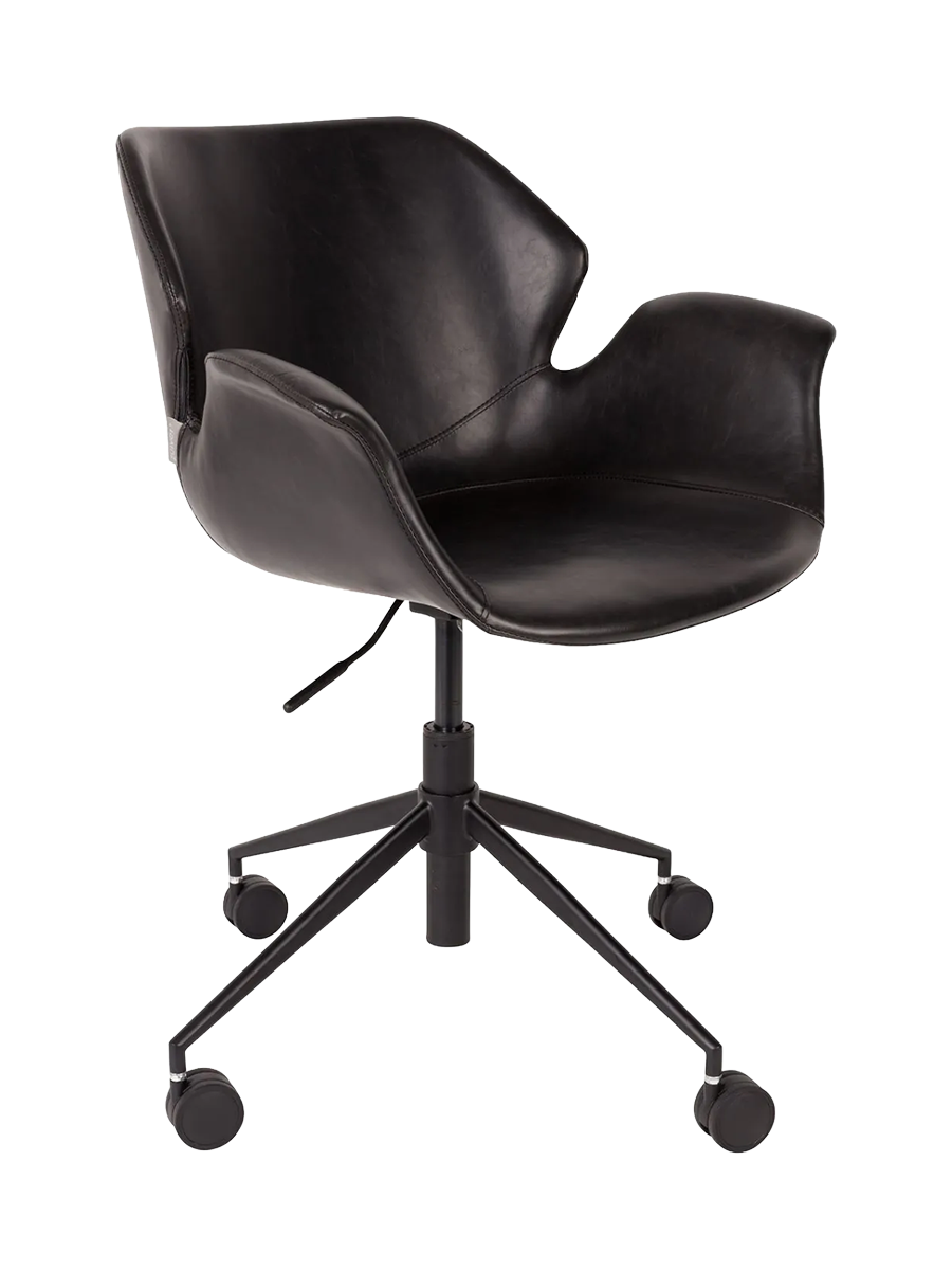 
Chaise de bureau design « Nikki All » - Similicuir noir