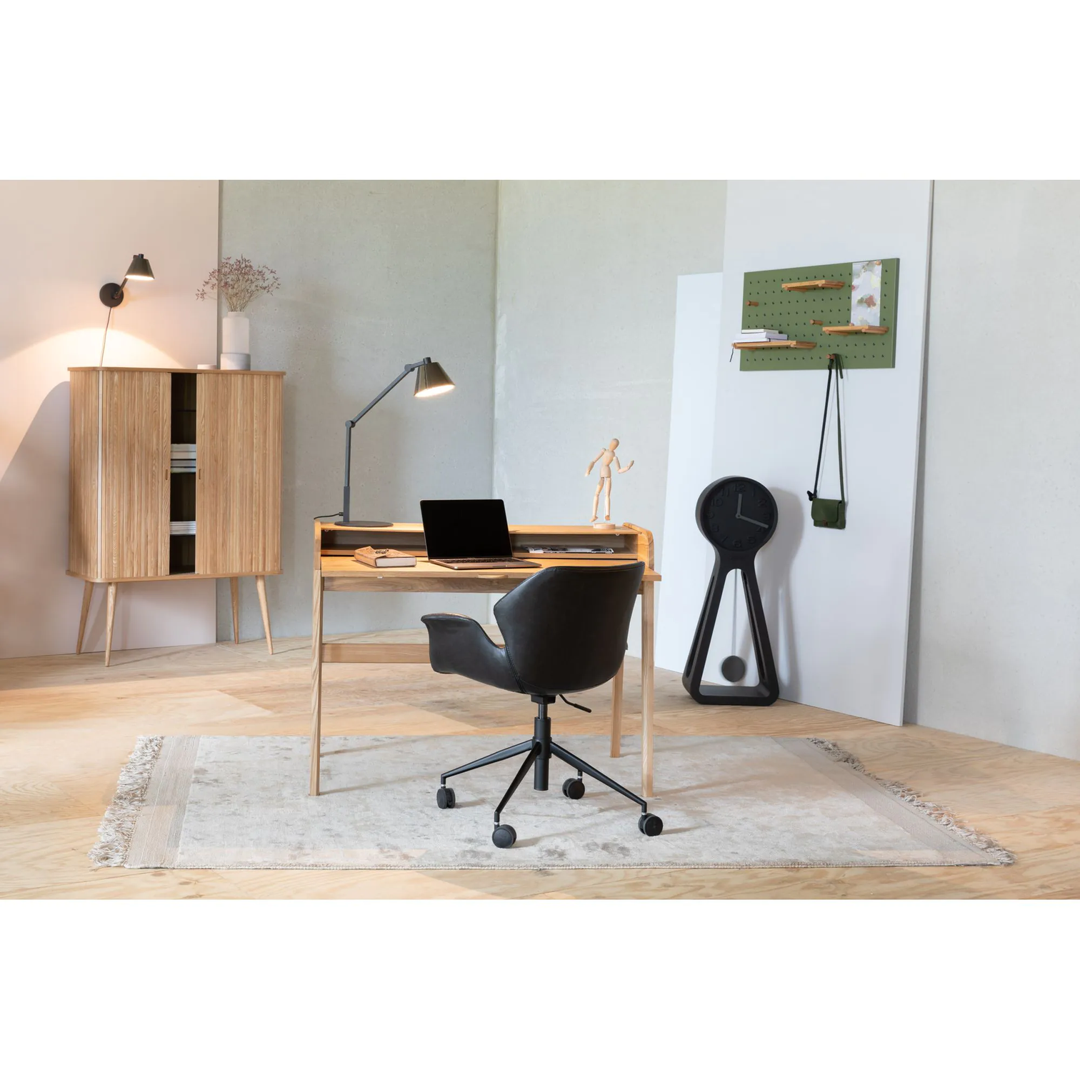 
Chaise de bureau design « Nikki All » - Similicuir noir