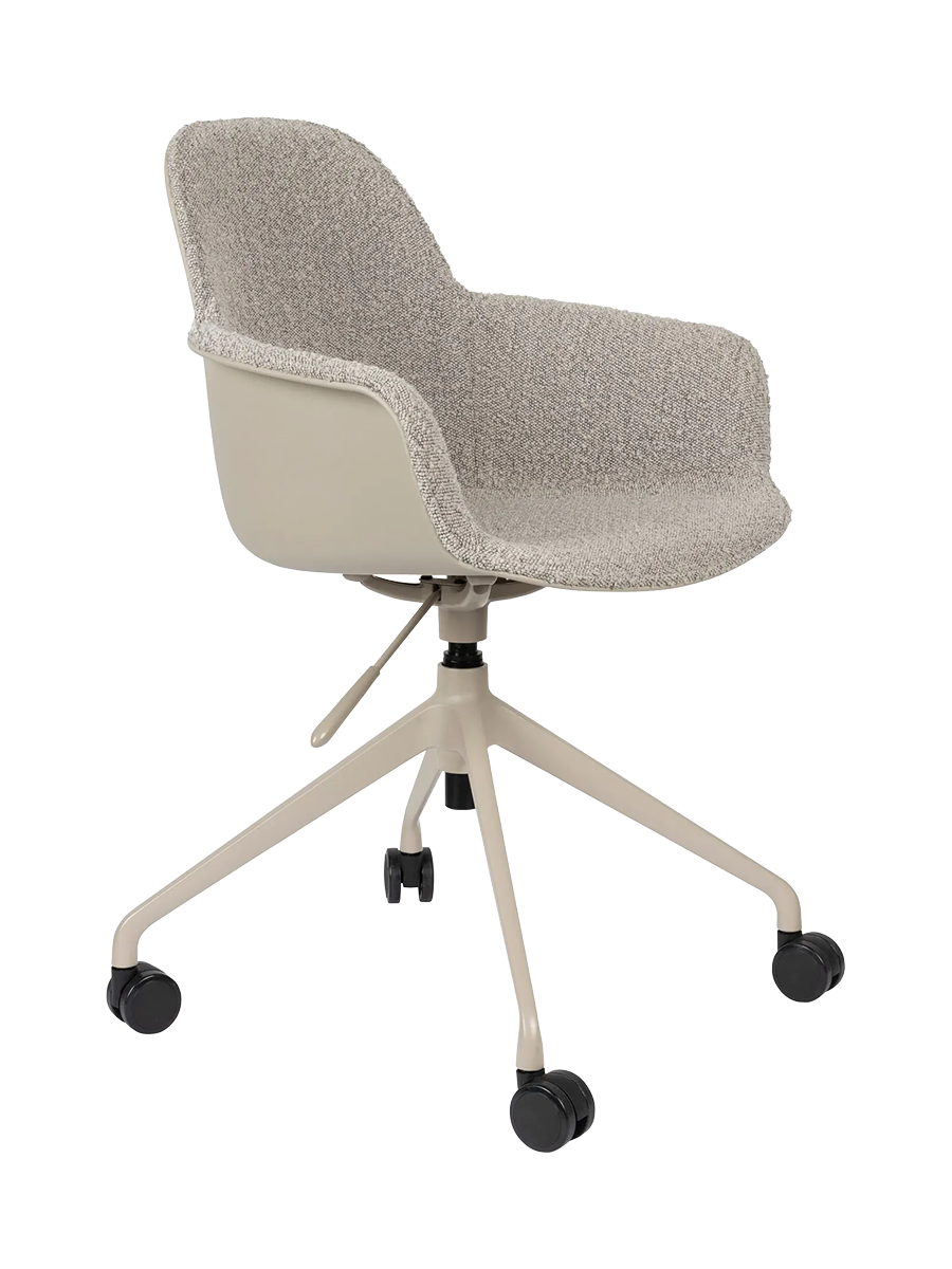 
Fauteuil de bureau design « Albert Kuip » avec accoudoirs - Taupe