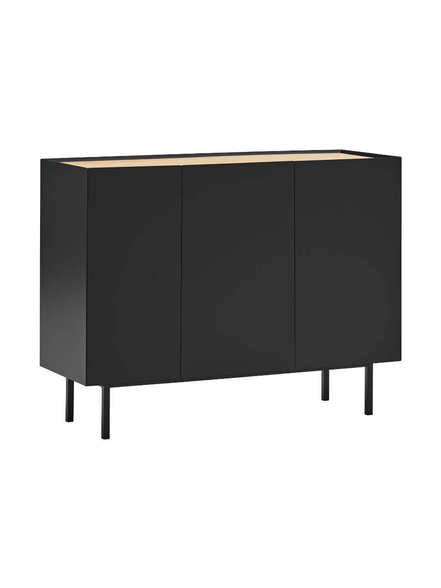 
Design Sideboard „Arista“ - 3-türig - Schwarz