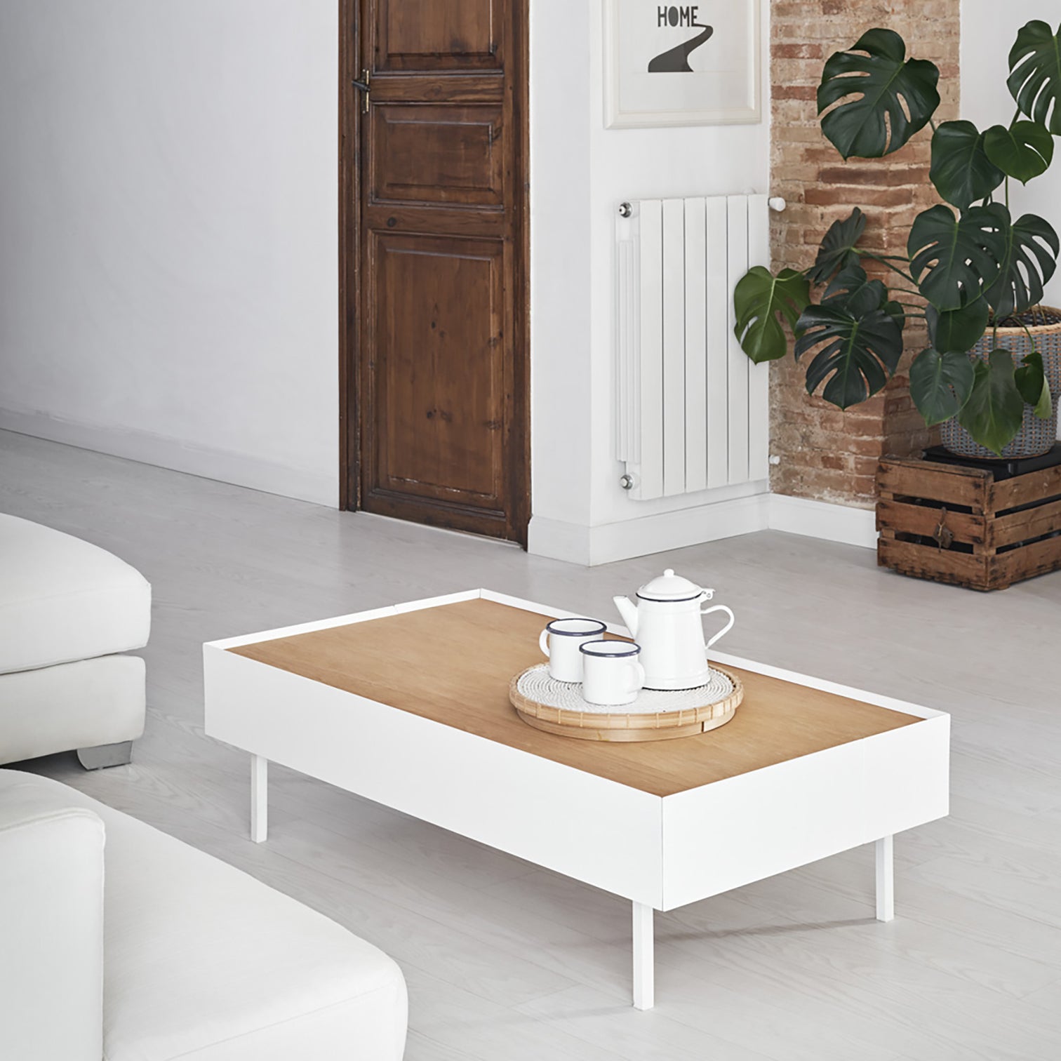 
Design Couchtisch „Arista“ - 110 x 60 cm - Weiss