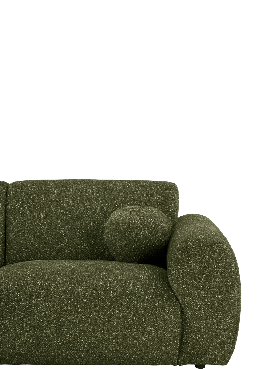 
Divano angolare di design a 4 posti «Clyde» - Link / Verde oliva