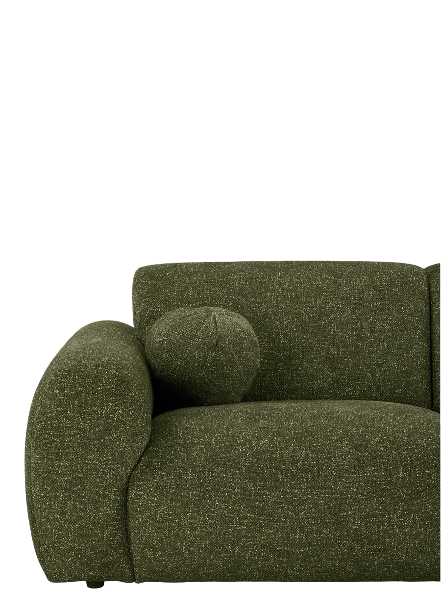 
Divano angolare di design a 4 posti «Clyde» - Destra / Verde oliva