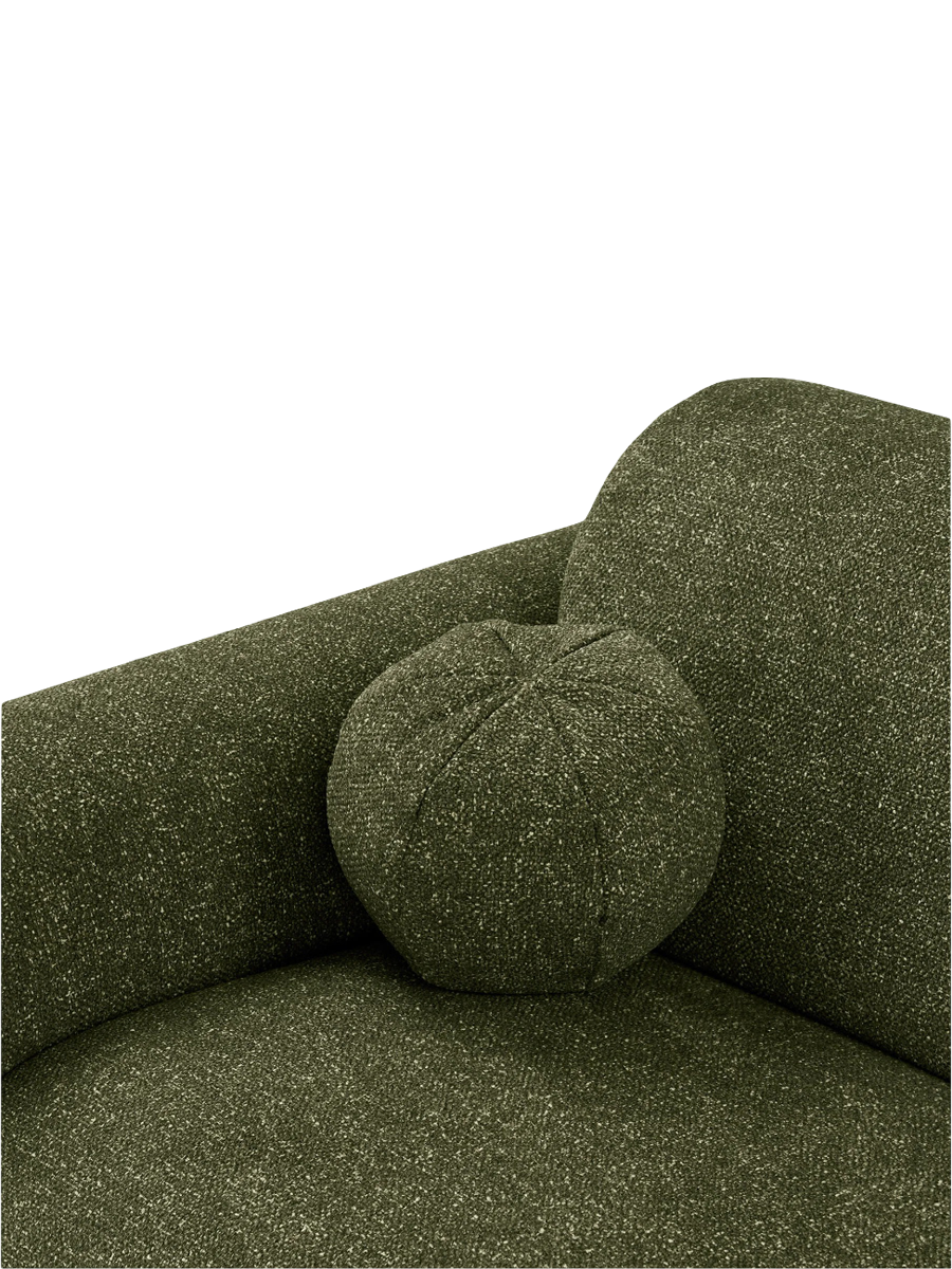 
Divano angolare di design a 4 posti «Clyde» - Destra / Verde oliva