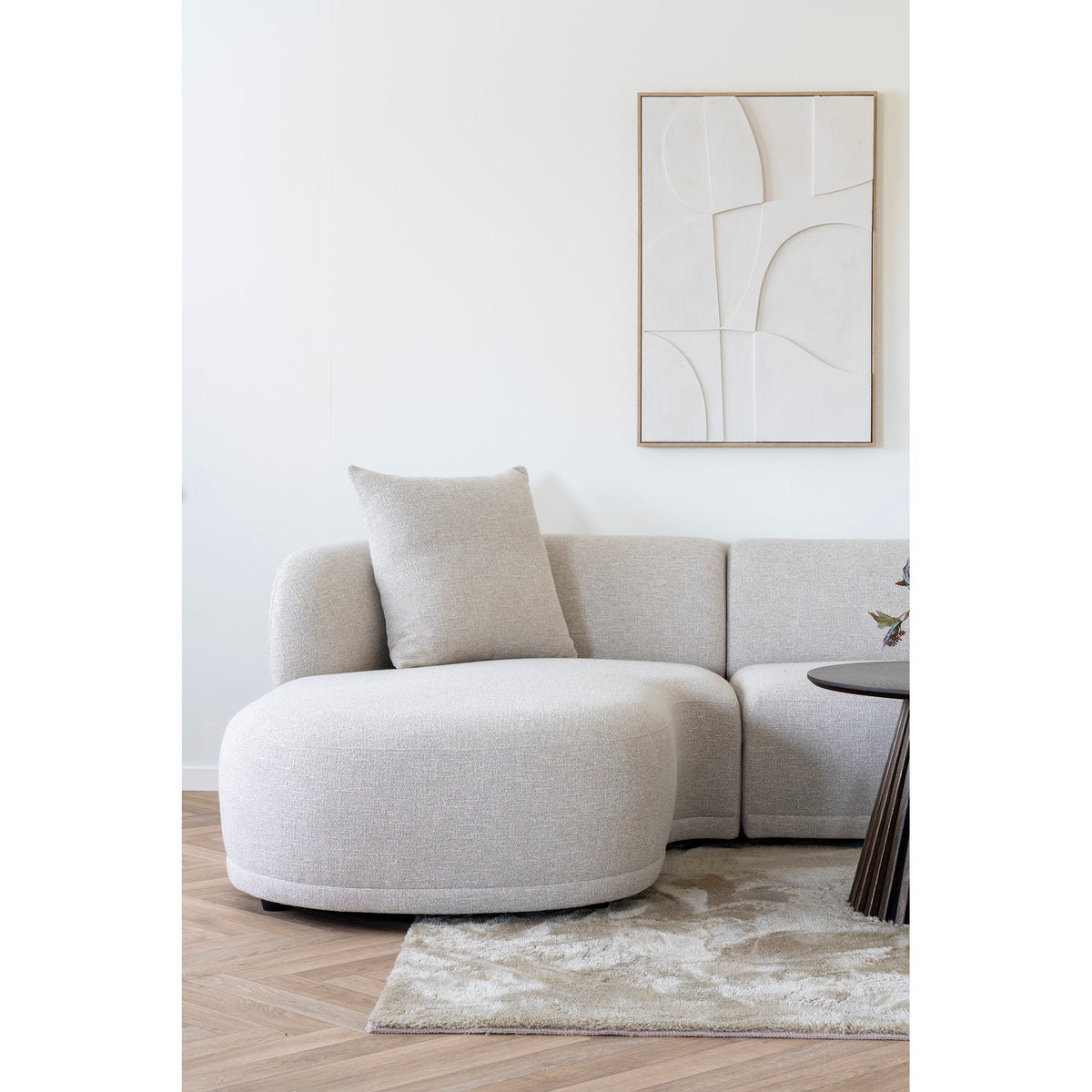 
Canapé d’angle design 4 places « Kingston » - Liens / Sable