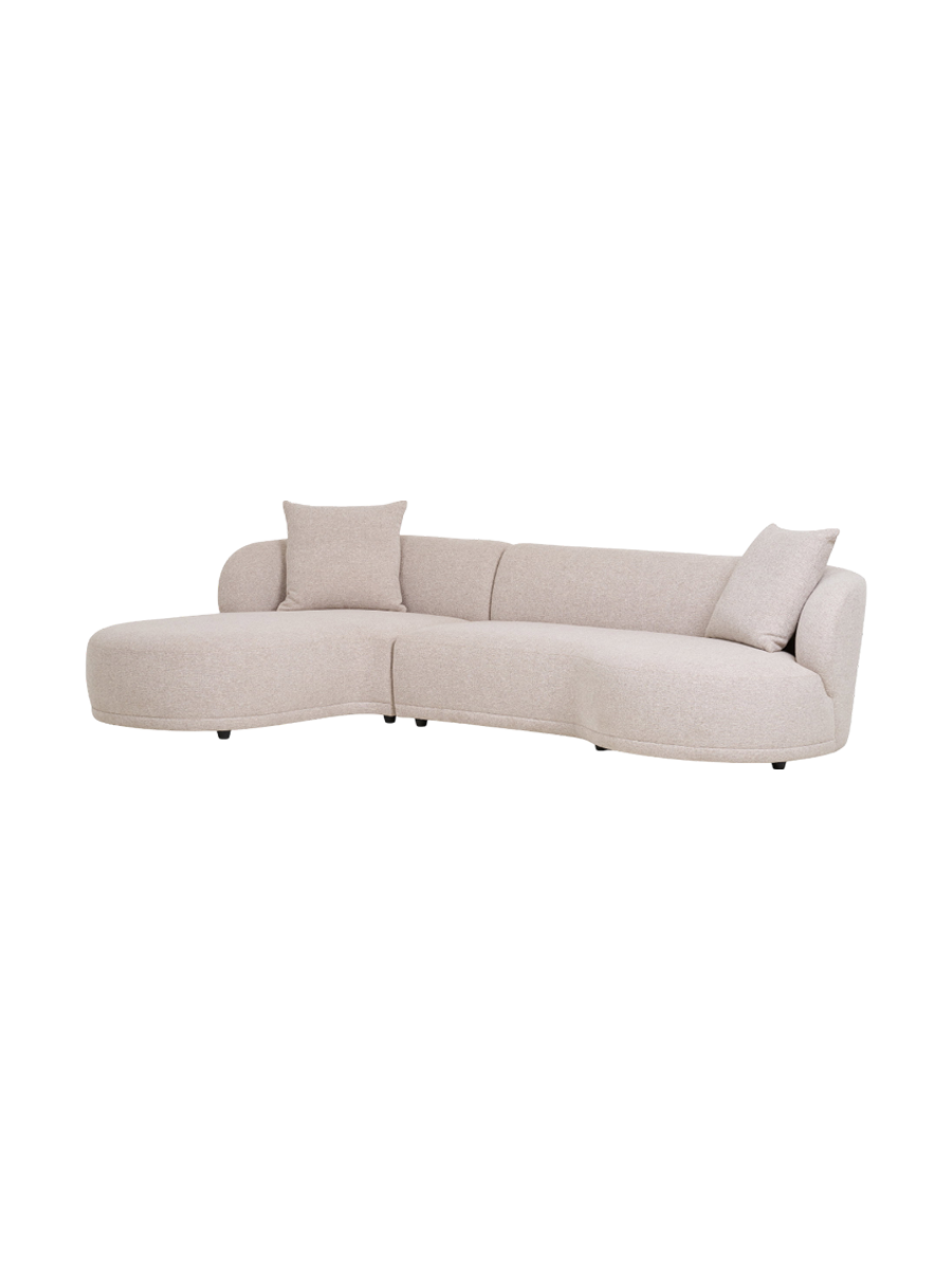 
Canapé d’angle design 4 places « Kingston » - Liens / Sable